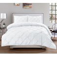 thumbnail image 1 of 3-Piece White inch Pleat Comforter Bedding Sets, Full, 1 of 7