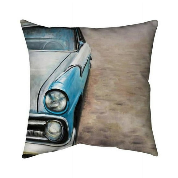 Begin Home Decor 5541-1818-TR32 18 x 18 in. Old Classic Car-Double Sided Print Indoor Pillow