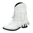 thumbnail image 4 of Mepaouo Fringe Cowboy Boots for Women Tassel Western Ankle Booties Cowgirls Wide Mid Calf Dress Boot, 4 of 5
