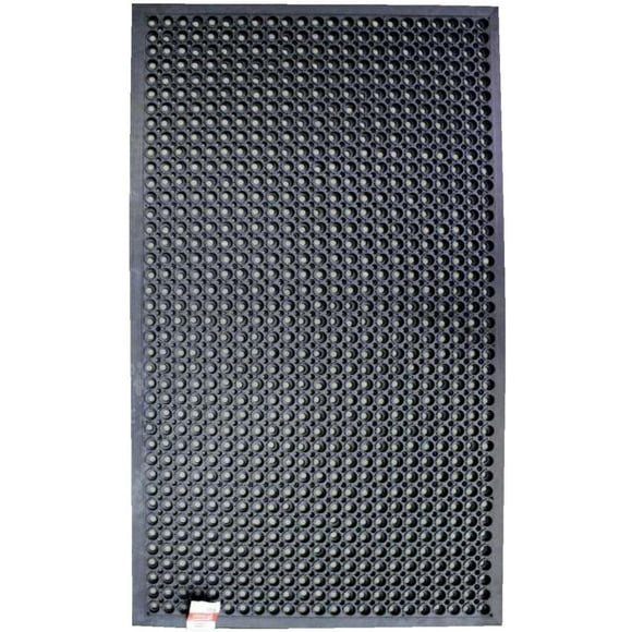 Pro-Kitchen Black Rubber Anti-Fatigue Mat - 36 x 60 Inches - Single Piece - Comfort and Safety for Standing Work (1ct)