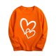 thumbnail image 1 of Ceisia Kids' Double Heart Print Long Sleeve Crew Neck T-Shirt for Valentine's Day & Casual Wear Orange 2 Years Gifts, 1 of 3