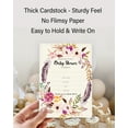 thumbnail image 5 of BOHEMIAN Baby Shower INVITATIONS — Pack of 25 — BOHO BABY GIRL Blank Fill-in Baby Shower INVITES, Rustic Boho Pink Floral Feather Wreath Couples Shower Co-ed Shower Invitation Coed I400-INV1, 5 of 7
