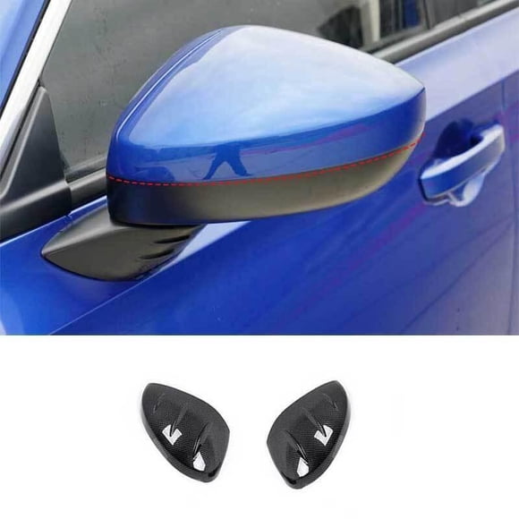 for Honda for Civic 2022-2023 Black Carbon Fiber Rear View Side Mirror Cover Trim