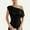 Black, variant on Gold Plus Size Blouses for Women, Nylon Juniors Tops, Short Sleeve Lightweight Button Down Shirt Women, Athletic Tops, Sequin Carnival Solid Color Womens Clothes Trendy Spring 2024