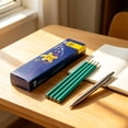 thumbnail image 4 of Natural Wood Pencil, Graphite Core Writing Tool With Consistent Tip, for School Exam and Office Work, Green, 4 of 6