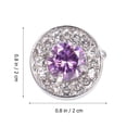 thumbnail image 2 of KONTONTY 1 Paire de Boutons Uniques pour Smoking Boutons Alliage Violet Rond Décontracté et Formel, 2 of 8