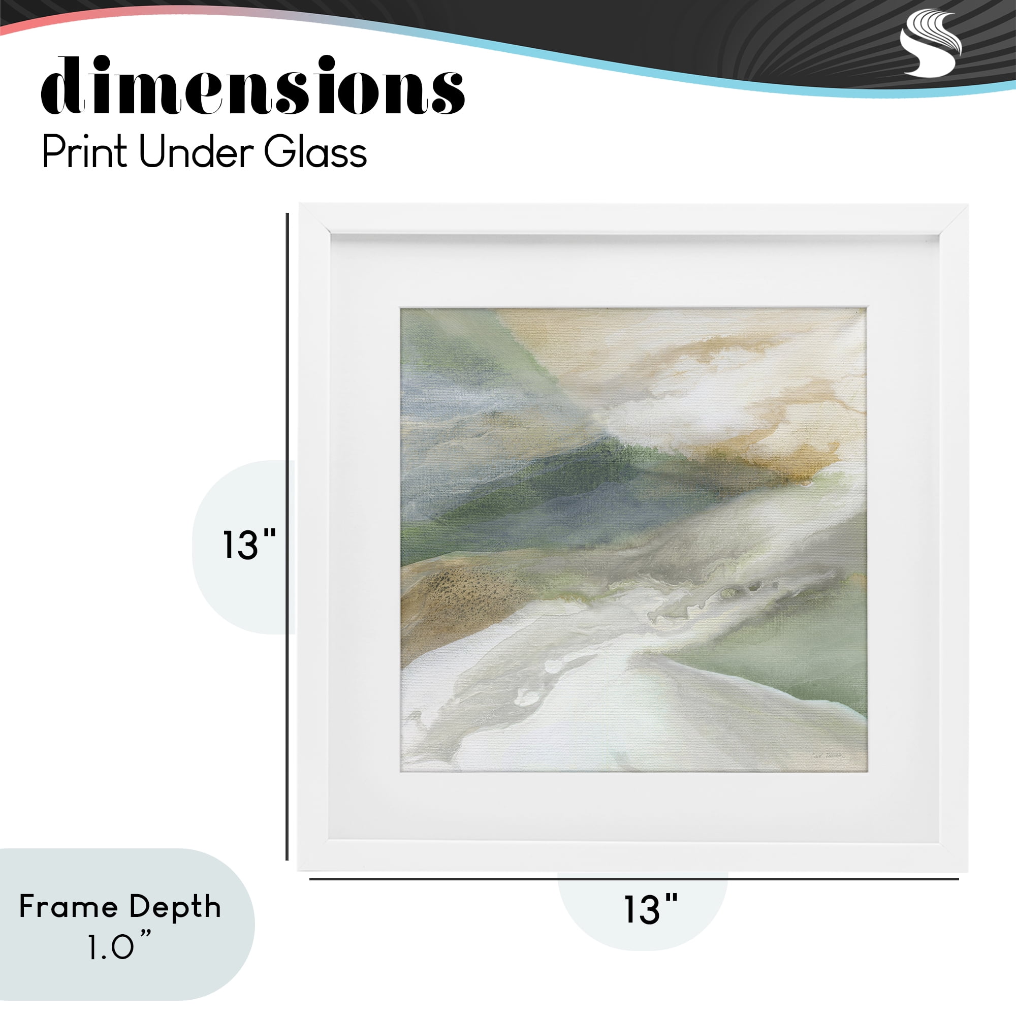 Stupell Industries Serene Mist Over Rolling Fields White Framed Print Under Glass, design by Carol Robinson