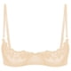 thumbnail image 3 of Lencería de mujer, encaje Floral transparente con aros, Push Up, sujetador de copa 1/4, ropa interior, correa ajustable, sin forro, pecho abierto, sujetador expuesto, 3 of 5