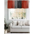 thumbnail image 5 of Valances for Windows Red Black Rod Pocket Cafe Window Treatments Valance Curtains for Kitchen Bathroom Laundry Basement Windows 42"x12", 5 of 9