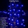 thumbnail image 5 of KOMI Solar String Flower Lights Outdoor Waterproof, 39ft 100LED Solar Garden String Lights for Outside, 8 Modes Outdoor String Lights for Valentine's Day Patio Yard Porch Lawn Tree Decor (Blue), 5 of 7
