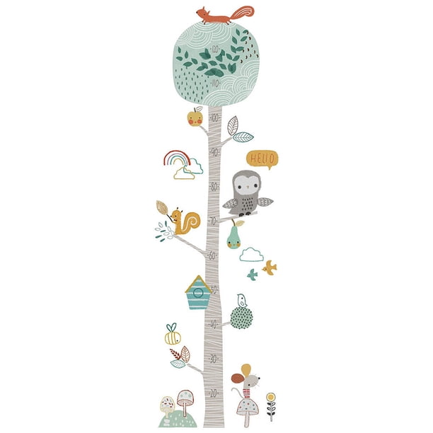 Cateissary Adhesivo de pared de dibujos animados de animales, calcomanía decorativa para habitación interior, papel tapiz autoadhesivo, Muebles de casa de muñecas Tipo 1