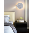 thumbnail image 2 of Lámpara de pared Lámpara de pared LED creativa para cabecera interior del hotel pasillo escalera sala de estar lámpara de pared de fondo lámpara de pared giratoria, negro, redondo, 3+7w, luz blanca cálida, 14,5*14,5*7cm JM, 2 of 5