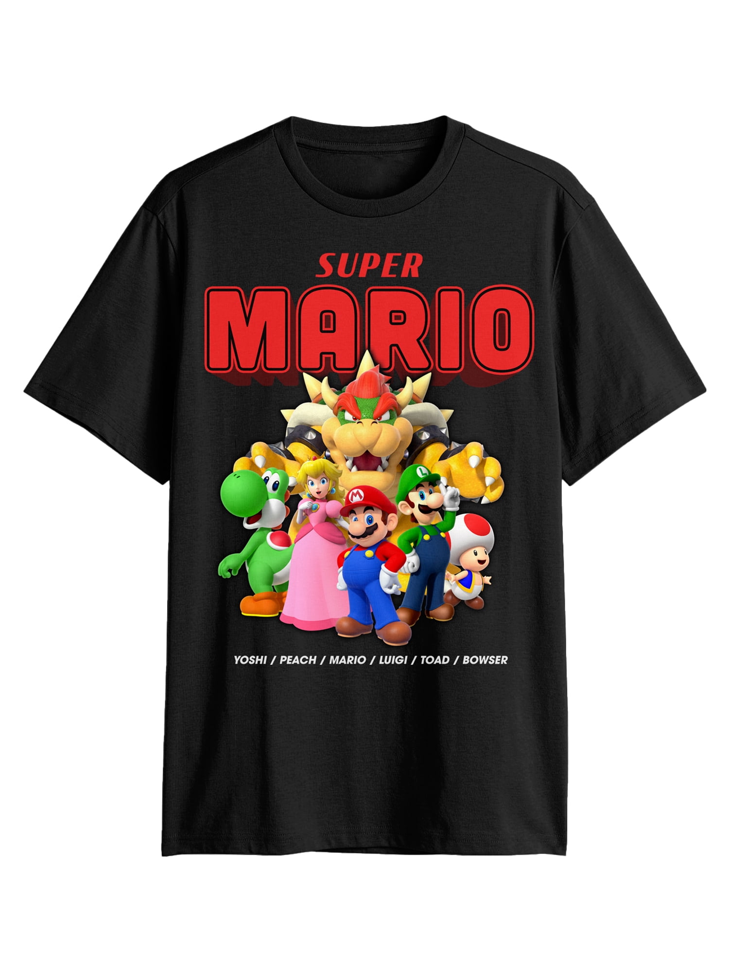 Nintendo Super Mario, Men's & Big Men's Graphic Tee, Team Up, Sizes S-3XL