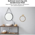 thumbnail image 2 of Towel Ring, Wall Mounted Brass Bathroom Hand Towel Ring with Blue and White Porcelain Decal Antique Towel Hanger Brass Towel Rack for Bathroom Vintage Home Decor, 2 of 5