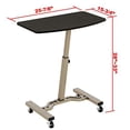 thumbnail image 2 of SHW Height Adjustable Mobile Laptop Stand Desk Rolling Cart, 2 of 5