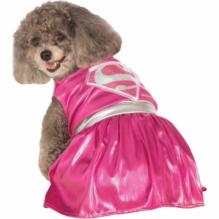 Pink Supergirl Halloween Pet Costume (Multiple Sizes Available)
