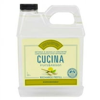 Fruits & Passion Cucina Sea Salt and Amalfi Lemon Liquid Dish Soap Detergent Refill 33.8 Ounces