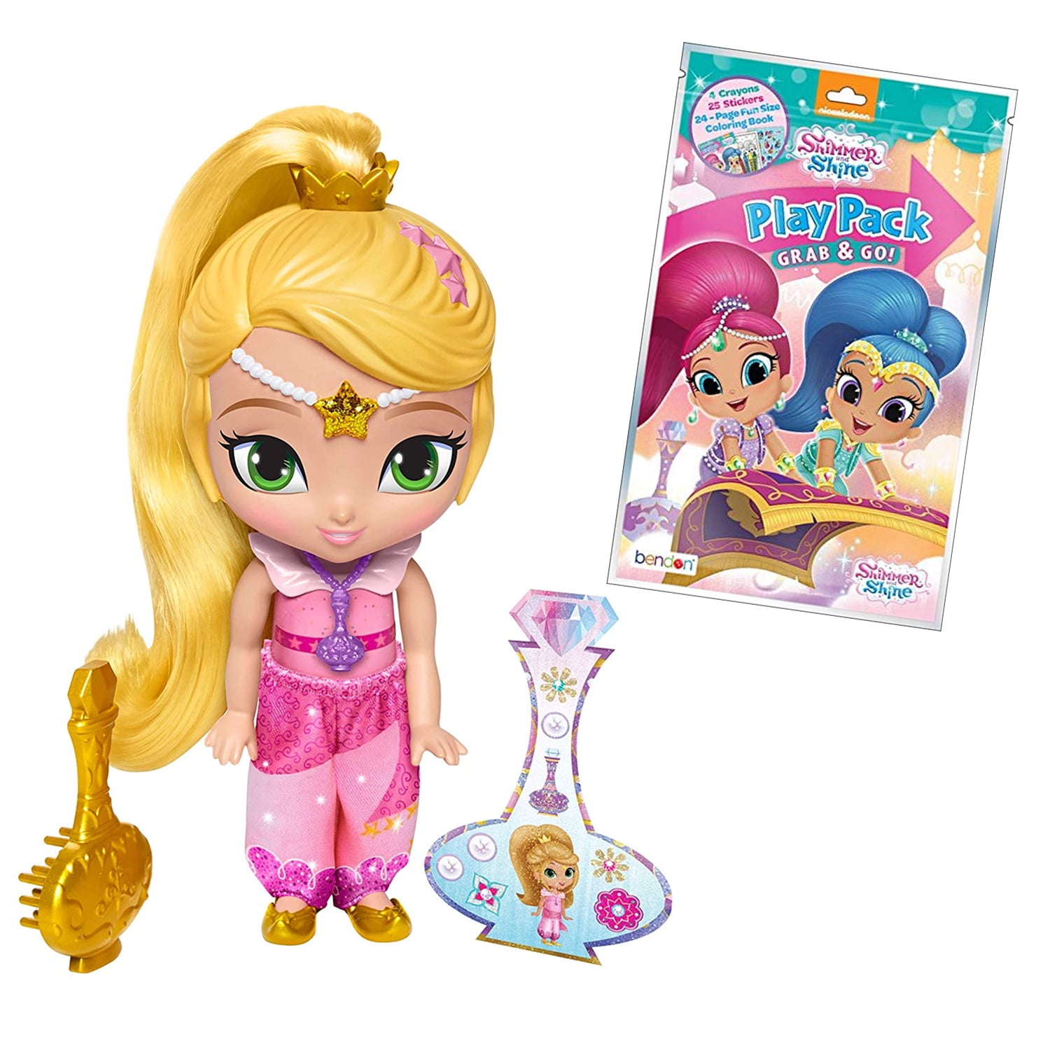 Download Nickelodeon Shimmer And Shine Set Genie Disguise Leah Doll Play Pack Coloring Book Walmart Com Walmart Com