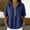 Navy, variant on Olyvenn Women's Half-Zip Linen Blend Button Collared Shirt, Short Sleeve, Two Chest Pockets, Casual & Workwear Top Sky Blue M