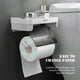 thumbnail image 4 of Toallero de papel con estante Toallero de papel adhesivo Soporte para rollo de papel higiénico Sin t Tomshoo  Gris, 4 of 7