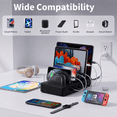thumbnail image 3 of Hosaud Wireless Charger, 23W Fast Wireless Charging Station,3 in 1 Qi-Certified Charging Pad Stand for iWatch SE/6/5/4/3/2 Airpods 1/2/Pro iPhone 12/12 Pro/12 Pro Max/12 Mini/11/11 Pro/SE/8/X/XR, 3 of 5