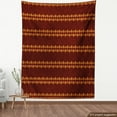 thumbnail image 4 of Geometric Fabric by the Yard, Tribal Motifs with Colorful Asymmetric Circles Shapes Repetition, Decorative Upholstery Fabric for Sofas and Home Accents, Burgundy Marigold and Cream by Ambesonne, 4 of 5