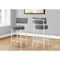 thumbnail image 3 of Monarch Specialties Barstool, Counter Height, Set Of 2, Kitchen, Black Leather Look, Black Metal, Contemporary, Modern, 3 of 3
