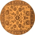 thumbnail image 1 of Ahgly Company Indoor Round Oriental Orange Industrial Area Rugs, 8' Round, 1 of 4