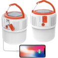 thumbnail image 1 of 2 Pack Solar Camping Lights, LED USB Rechargeable Tent Lights, Waterproof 5 Modes Outdoor Lanterns for Hiking, Camping, Fishing, Hunting, Emergency, G, 1 of 5