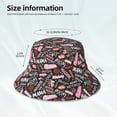 thumbnail image 3 of Salouo Various Languages Mother Print Unisex Bucket Hat, Outdoor Summer Beach Fishing Sun Hat Fun Outdoor Vacation Hat for Men Women Teens,Reversible Double-Side-Wear, 3 of 6