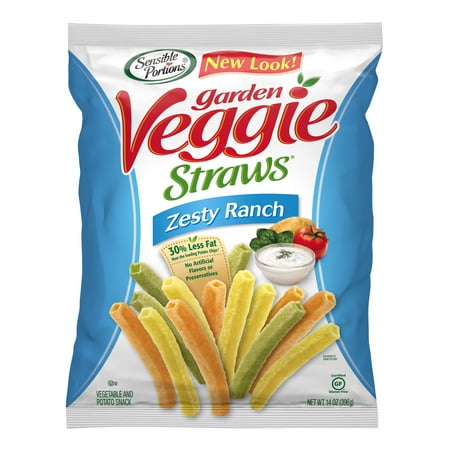 Sensible Portions Zesty Ranch Garden Veggie Straws, 14