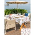 thumbnail image 4 of Outdoor Tablecloth with Umbrella Hole and Zipper, Red Yellow Snowflake Christmas Rectangle Table Cloth 52x70 Inch Waterproof Tablecloth, Xmas Snowflake Winter Picnic Table Cover for Patio Camping, 4 of 7