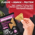 thumbnail image 3 of Chips de proteína Natural Endurance - Chips bajos en carbohidratos, refrigerio alto en proteínas, proteína vegana con aceite de aguacate, 14 g de proteína por bolsa, sin gluten, sabor a pastel de cump, 3 of 5
