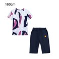 thumbnail image 4 of Sonducket Ropa de verano para niños, camisas para adolescentes, trajes para niños, pantalones exquisitos transpirables de larga duración, conjuntos de ropa Púrpura 160cm, 4 of 6