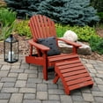 thumbnail image 2 of highwood  Folding and Reclining Adirondack Chair with Folding Ottoman Rustic Red, 2 of 5