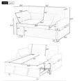 thumbnail image 4 of Pull Out Sofa with Side Storage and 3 - Angle Backrest - Suitable for Reading in Bedroom, 4 of 6