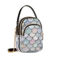 thumbnail image 7 of FORMRS Crossbody Bag for Women Quilted Travel Shoulder Cell Phone Purse with Chain Strap Handbag, Light Blue Shimmering Pattern, 7 of 7