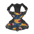 thumbnail image 4 of Lsque Burning Rugby Balls Dog Harness, No-Pull Pet Harness with 2 Leash Clips, Adjustable Soft Padded Dog Vest with Easy Control Handle for Large Dogs-, 4 of 9