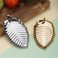 thumbnail image 3 of Hloma Sauce Dish Nordic Style Non-slip Stainless Steel Leaf Shape Dipping Tray Restaurant Supplies, 3 of 8