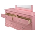 thumbnail image 4 of Glory Furniture Louis Phillipe 6 Drawer Dresser in Pink, 4 of 5