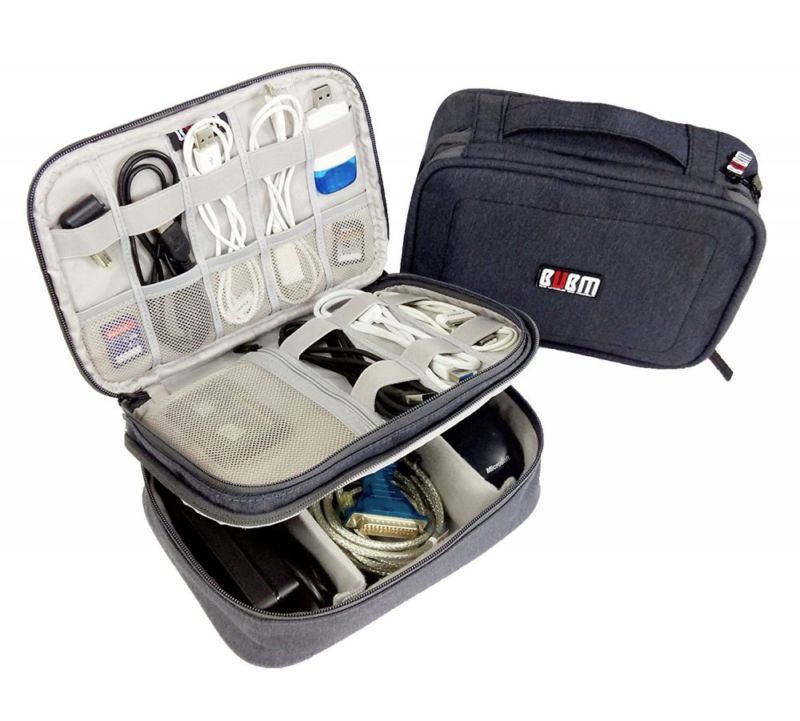 Travel Gear Electronics Accessories Organizer Storage Bag (Gray