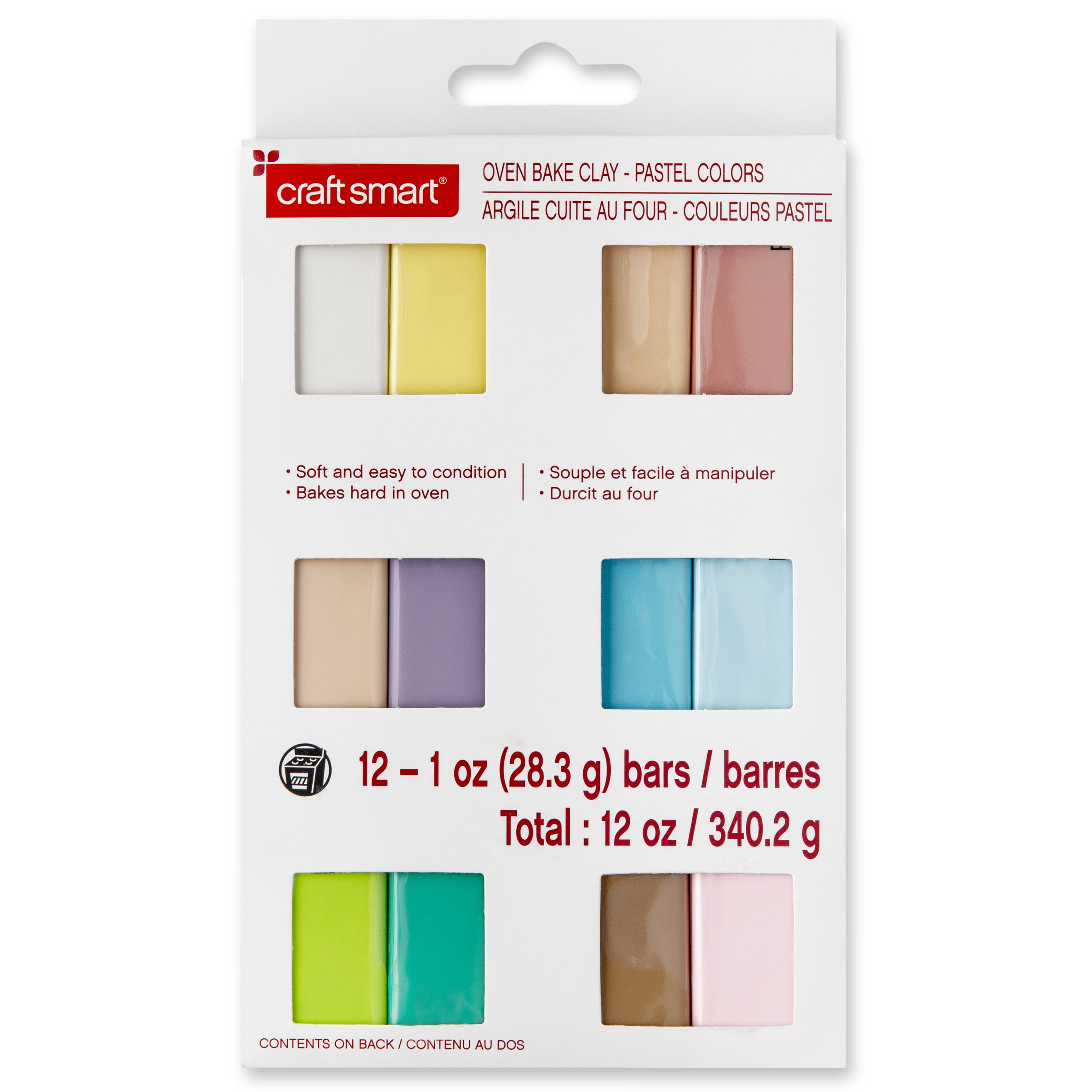 Craft Smart 1oz. Pastel Colors Oven-Bake Clay, 6 Packs: 12 ct. (72 total)
