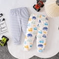 thumbnail image 3 of 2-Pack Baby Boys Jogger Pants Soft Stretch Cotton Solid Color Elastic Waist Casual Bottoms Black，Gray，Green,Navy,Cream.Size 6M-4Y, 3 of 7