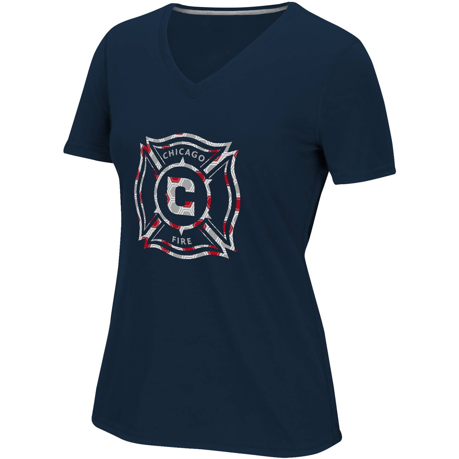 MLS-Chicago Fire-Women's Raised Net Tee by