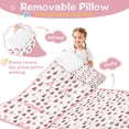 thumbnail image 3 of Pink Christmas Tree Pattern Toddler Nap Mats for Kids Preschool,50"x20" Sleeping Mat Bag or Kids,Toddler Sleeping Bag,Toddler Nap Mat or Daycare, 3 of 6
