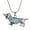 Sky Blue, variant on Guodhu Dachshund Weenie Dog Birthstone Necklace Gifts for Women, Crystal Charm Chain Necklaces Jewelry for Dog Lovers