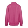 thumbnail image 5 of Womens Oversized Sweatshirts Turtleneck Pullover Long Sleeve No Hood Tops Fall Fashion Outfits 2025 Clothes Hot Pink XL, 5 of 6