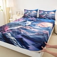 thumbnail image 3 of Homewish Kids Jungle Wolf Full Size Sheets, Pink Blossoms Floral Flower Bed Sheets, Mystic Moon Galaxy Sheet Sets, Super Cozy Room Decor, 4 Pieces, 3 of 7