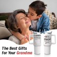 thumbnail image 2 of Best Grandma Ever Gifts 40oz Tumbler with Handle and Lid Straw, Unique Gift from Granddaughter Grandson, Great Grandma Mother Birthday Present Mug Cup Water Bottle, 2 of 6