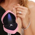 thumbnail image 4 of Tgbvmt Heart-Shaped Jewelry Box,Elegant Ring Storage with Soft Lining,Perfect for Valentine's Day Gift Promise Rings Engagement Anniversary Exquisite Gift Box Packaging,Ideal for Romantic Occasions, 4 of 9